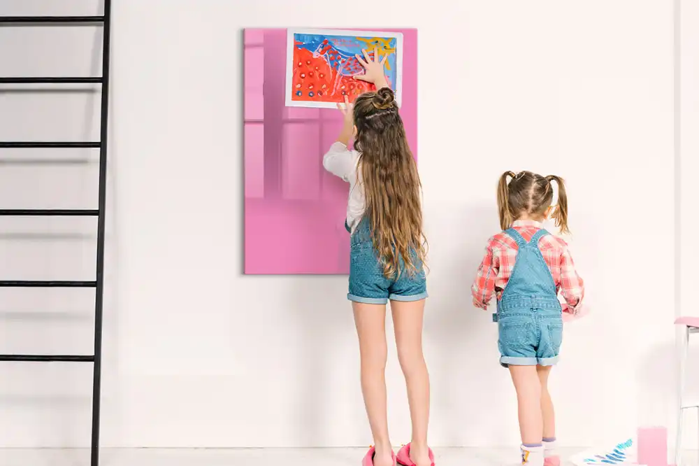Tableau magnétique de dessin rose