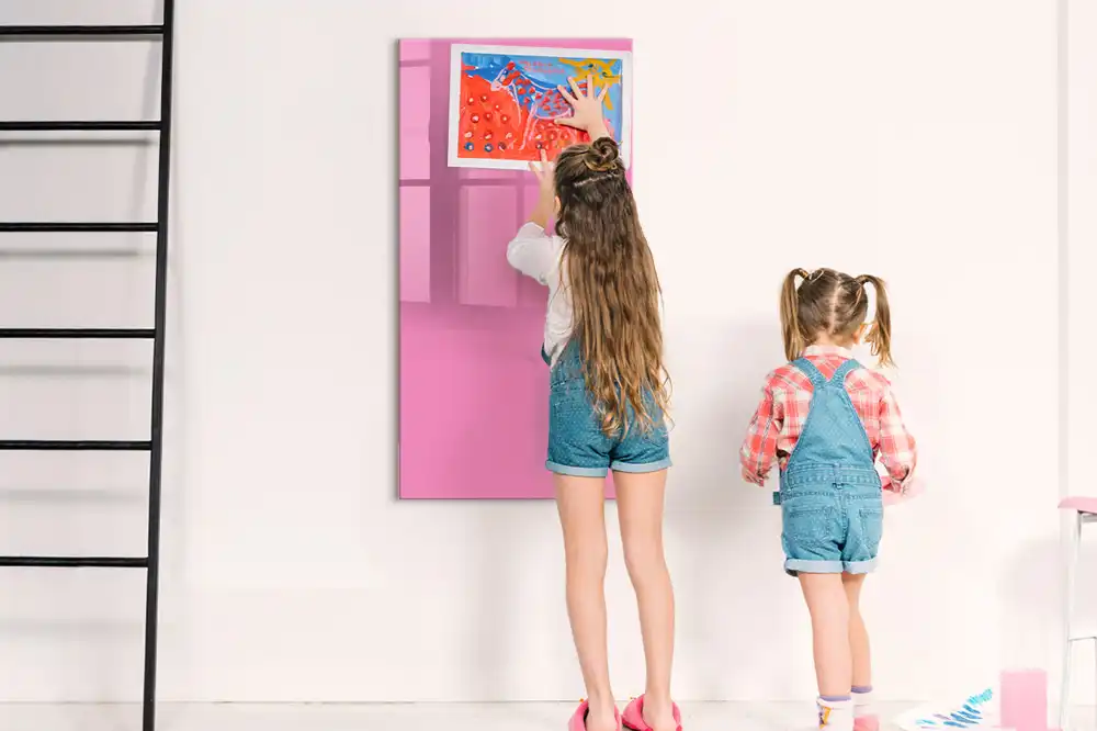 Tableau magnétique de dessin rose