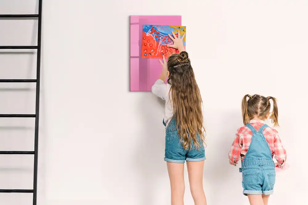 Tableau magnétique de dessin rose