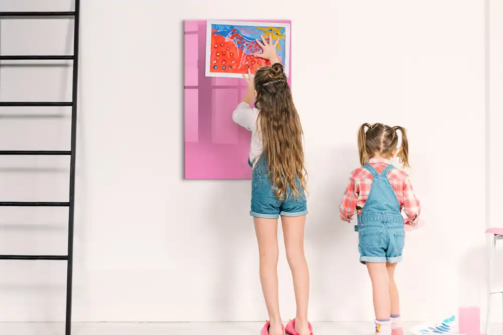 Tableau magnétique de dessin rose