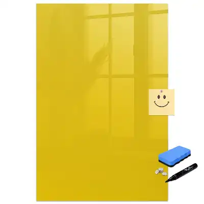 Tableau magnétique avec feutre jaune clair