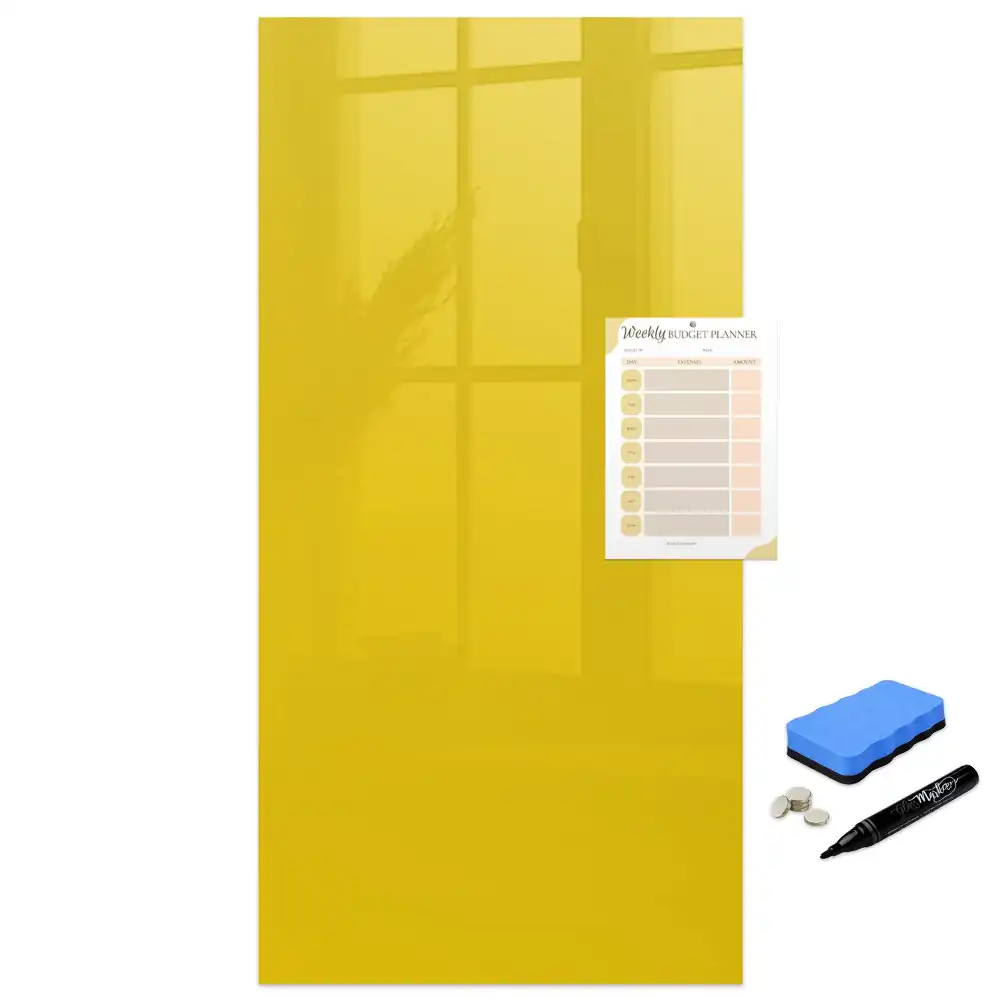 Tableau magnétique avec feutre jaune clair