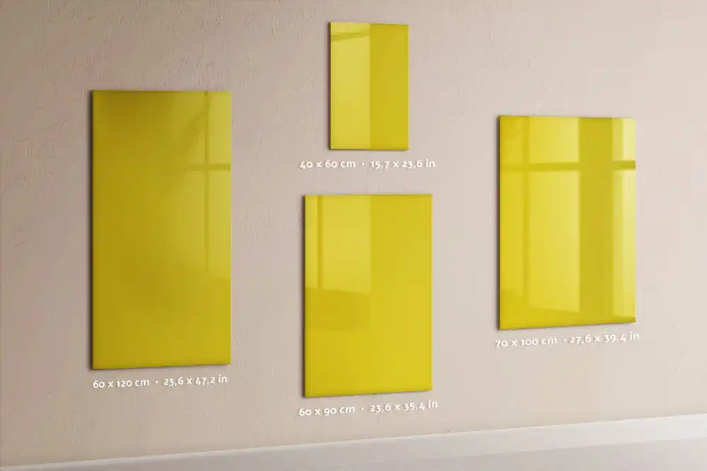 Tableau magnétique avec feutre jaune clair