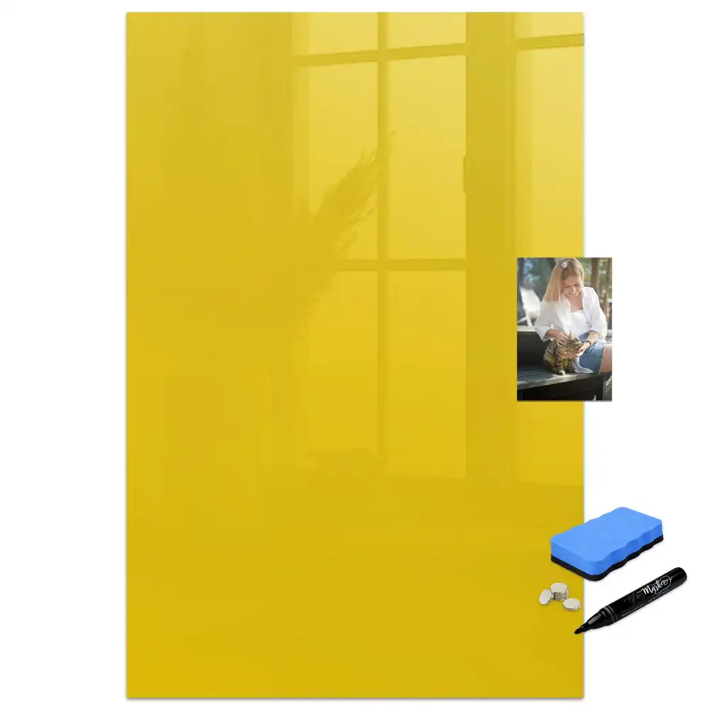 Tableau magnétique avec feutre jaune clair