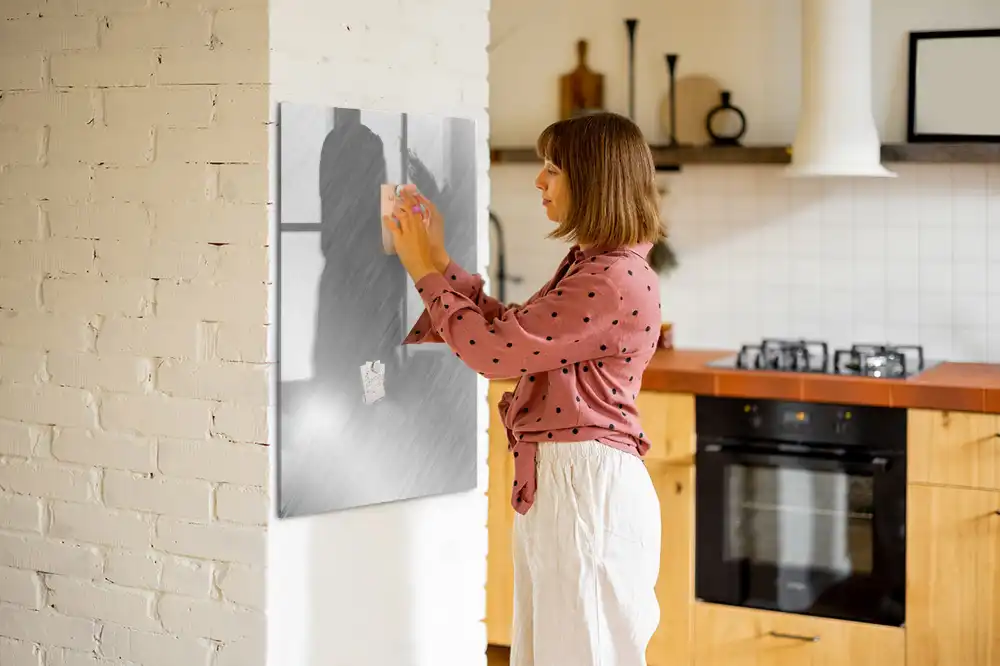 Tableau magnétique avec feutre à encre métallique
