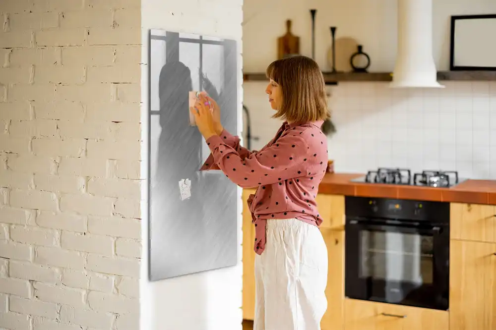 Tableau magnétique avec feutre à encre métallique