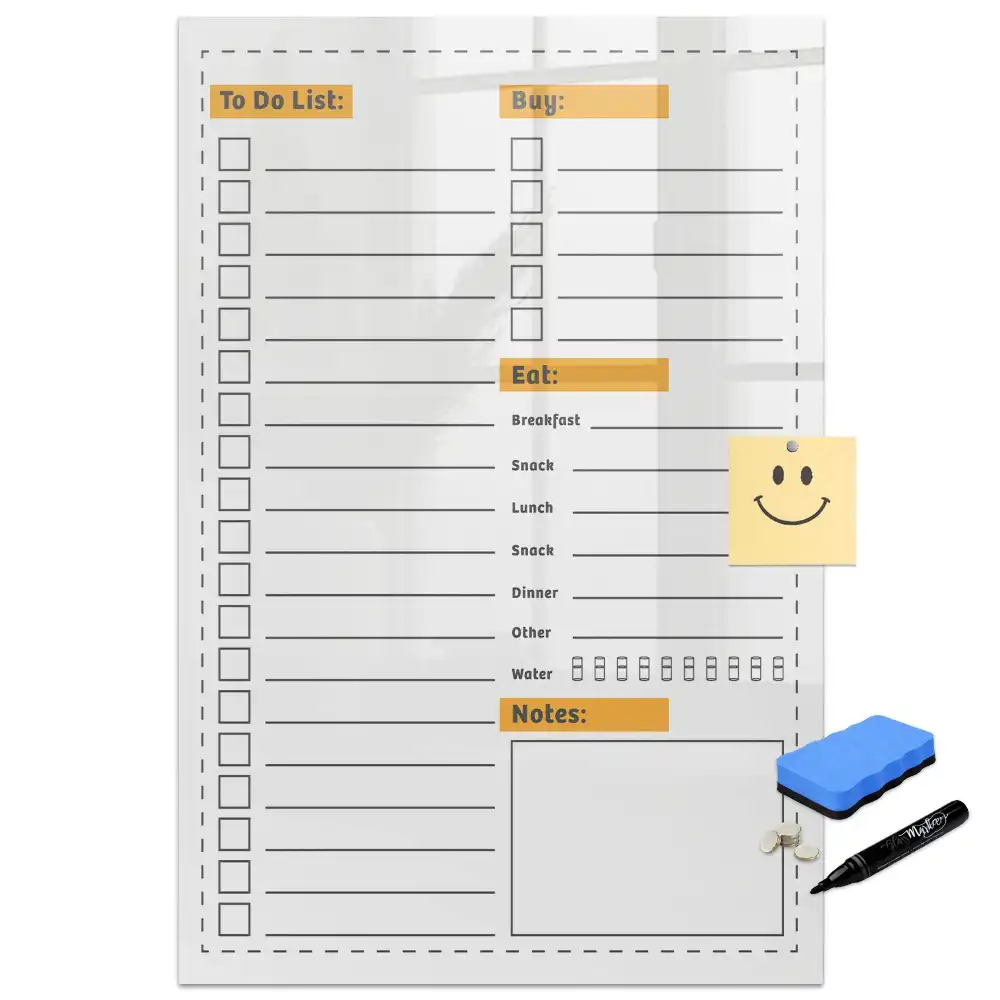 Tableau magnétique pour liste de tâches avec feutre