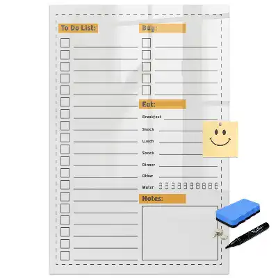 Tableau magnétique pour liste de tâches avec feutre