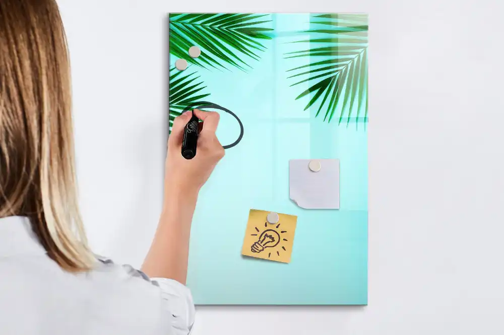 Tableau magnétique pour dessin motif feuilles de palmier