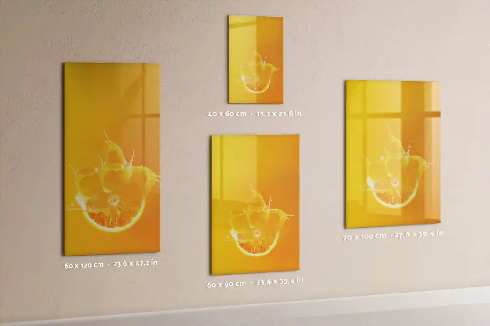 Tableau magnétique avec feutre motif jus d'orange pressé