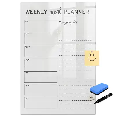 Tableau magnétique effaçable pour menu de sept jours