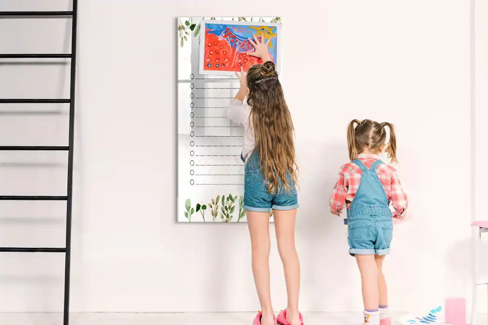 Tableau magnétique effaçable pour les tâches du jour
