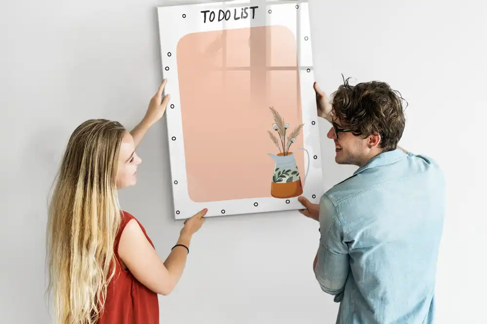 Tableau calendrier magnétique pour organisation des tâches