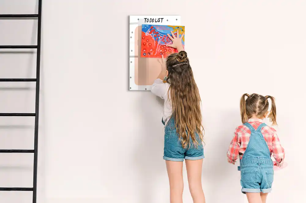 Tableau calendrier magnétique pour organisation des tâches