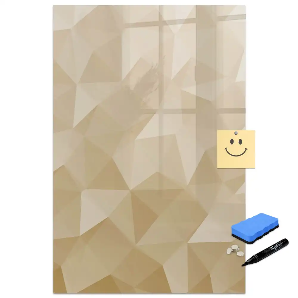 Tableau magnétique pour dessin avec motif de pyramides géométriques