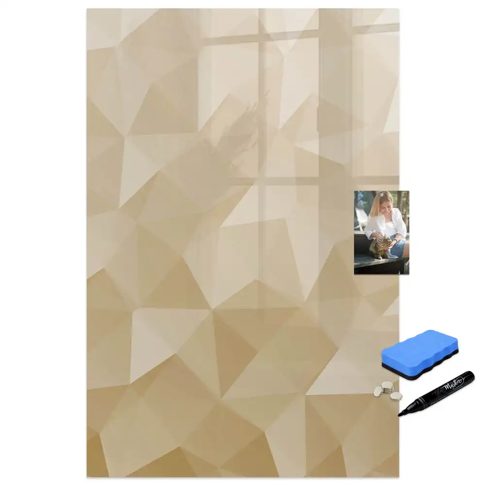 Tableau magnétique pour dessin avec motif de pyramides géométriques