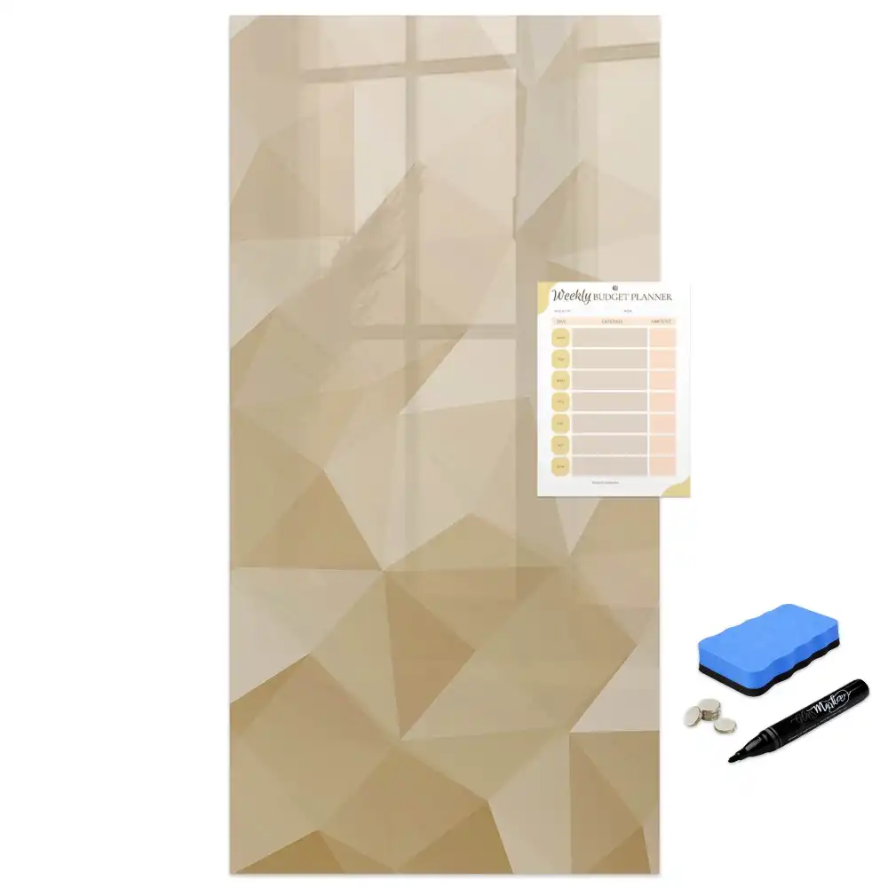 Tableau magnétique pour dessin avec motif de pyramides géométriques