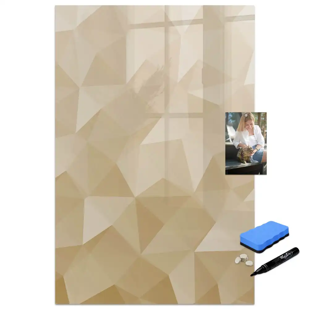 Tableau magnétique pour dessin avec motif de pyramides géométriques