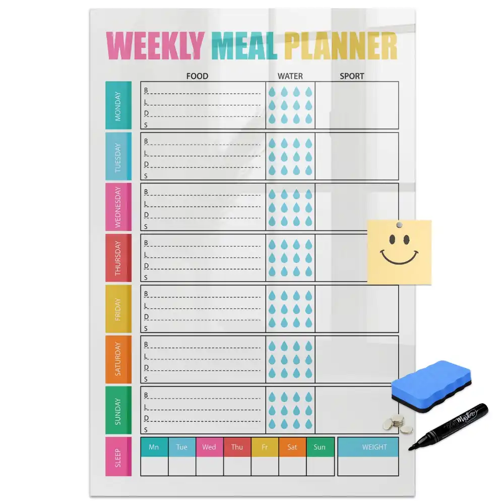 Tableau magnétique pour dessin et menu de la semaine