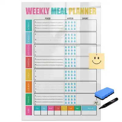 Tableau magnétique pour dessin et menu de la semaine