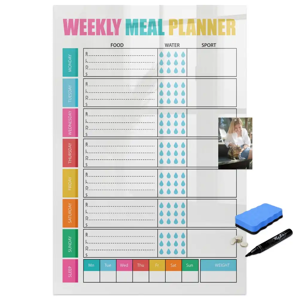 Tableau magnétique pour dessin et menu de la semaine