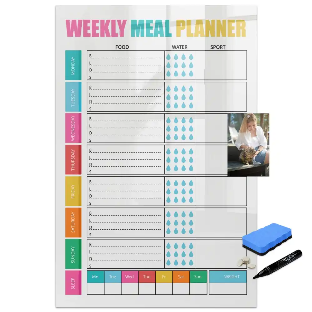 Tableau magnétique pour dessin et menu de la semaine