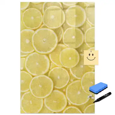 Tableau magnétique effaçable à motif tranches de citron
