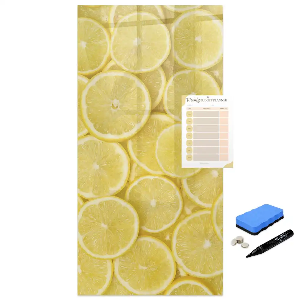 Tableau magnétique effaçable à motif tranches de citron