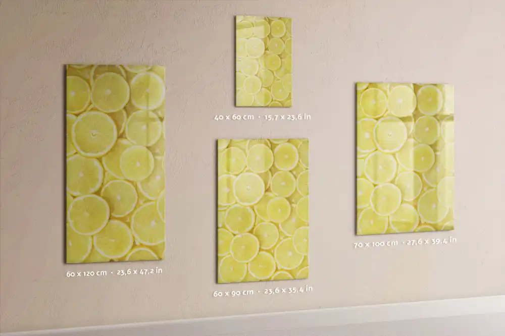 Tableau magnétique effaçable à motif tranches de citron