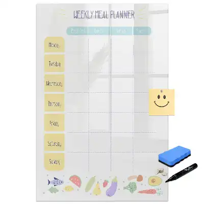 Tableau blanc magnétique hebdomadaire effaçable à sec