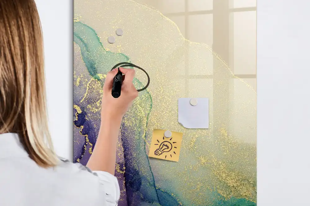 Tableau magnétique pour dessin motif marbre coloré
