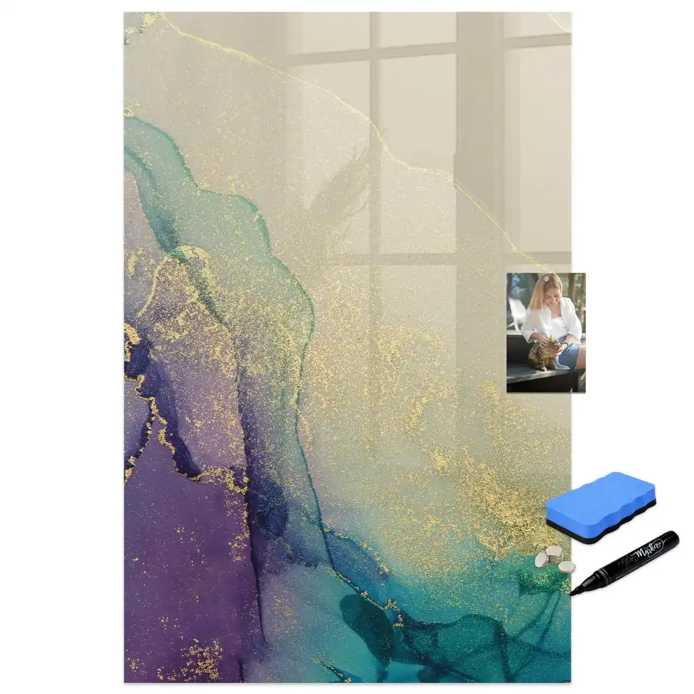 Tableau magnétique pour dessin motif marbre coloré