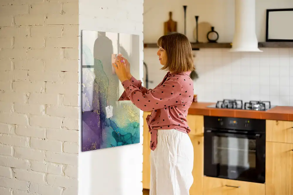 Tableau magnétique pour dessin motif marbre coloré