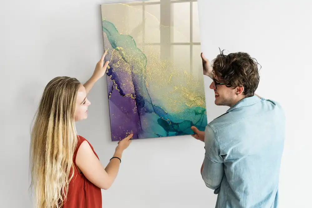 Tableau magnétique pour dessin motif marbre coloré
