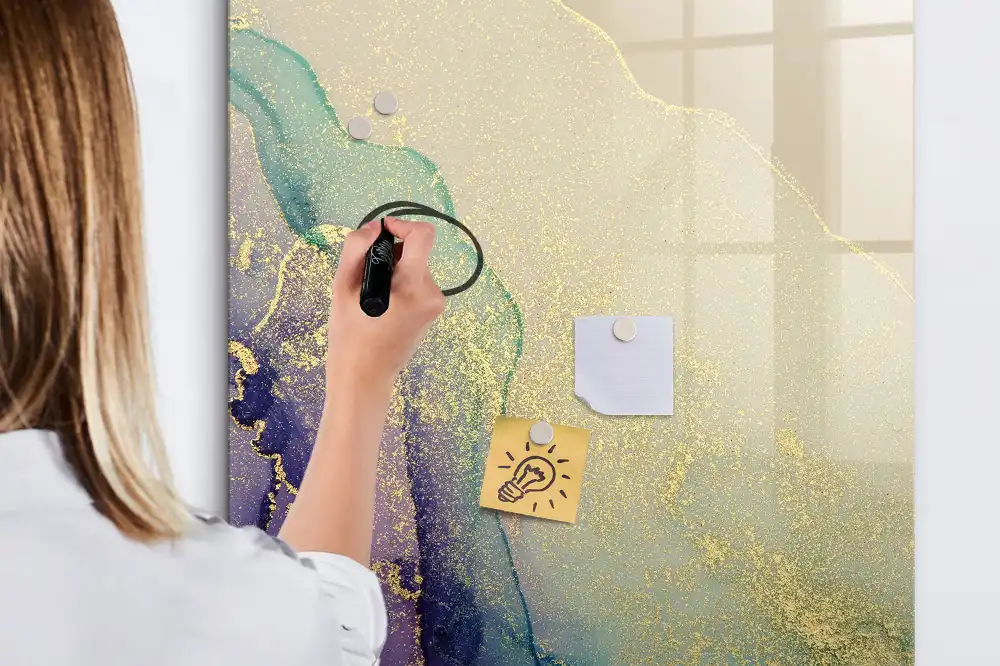 Tableau magnétique pour dessin motif marbre coloré