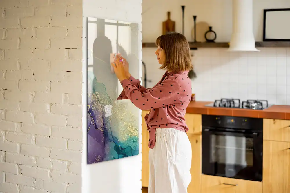 Tableau magnétique pour dessin motif marbre coloré