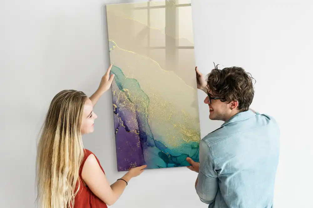 Tableau magnétique pour dessin motif marbre coloré