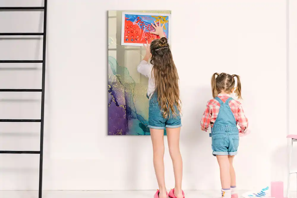 Tableau magnétique pour dessin motif marbre coloré