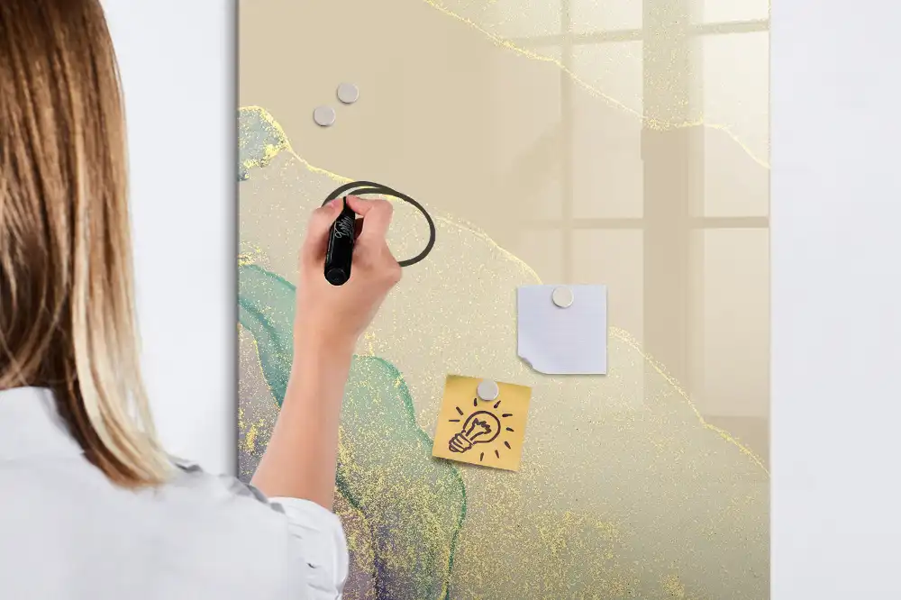 Tableau magnétique pour dessin motif marbre coloré