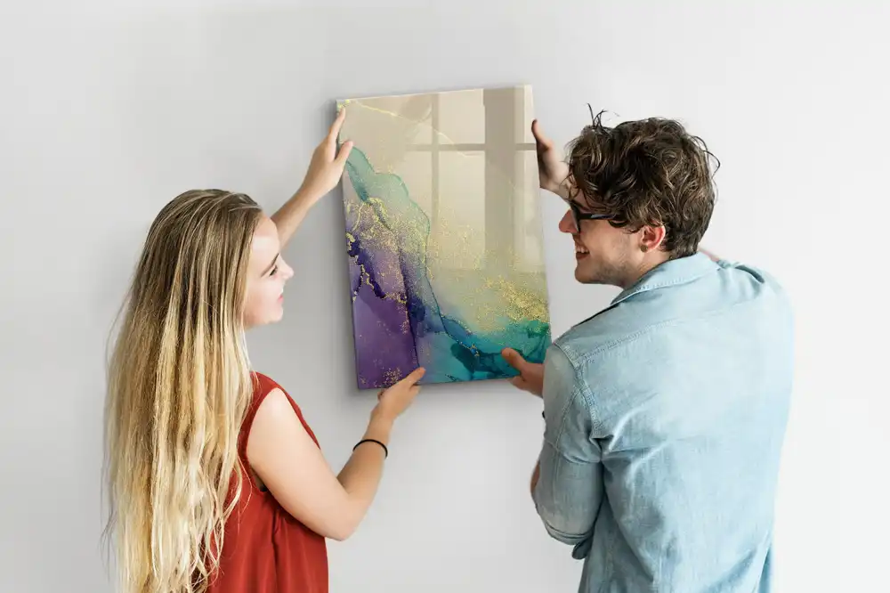 Tableau magnétique pour dessin motif marbre coloré