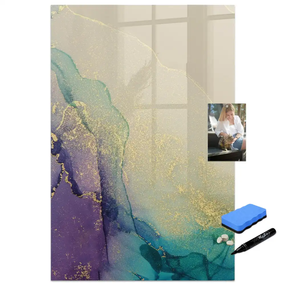 Tableau magnétique pour dessin motif marbre coloré