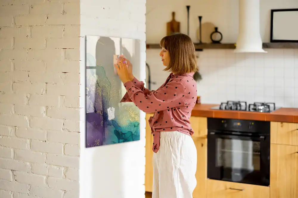 Tableau magnétique pour dessin motif marbre coloré