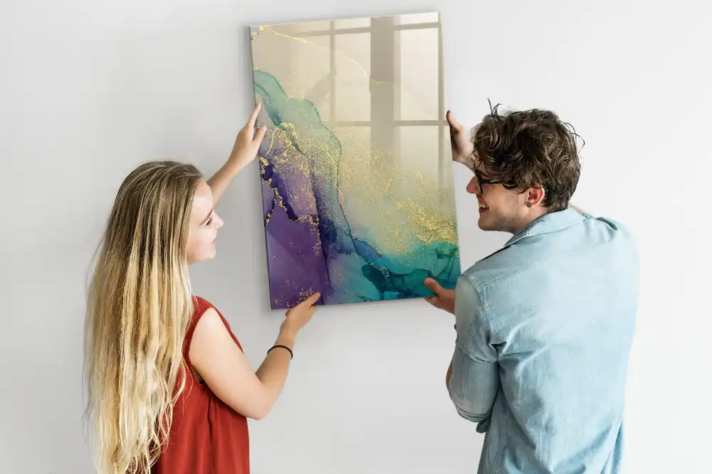 Tableau magnétique pour dessin motif marbre coloré