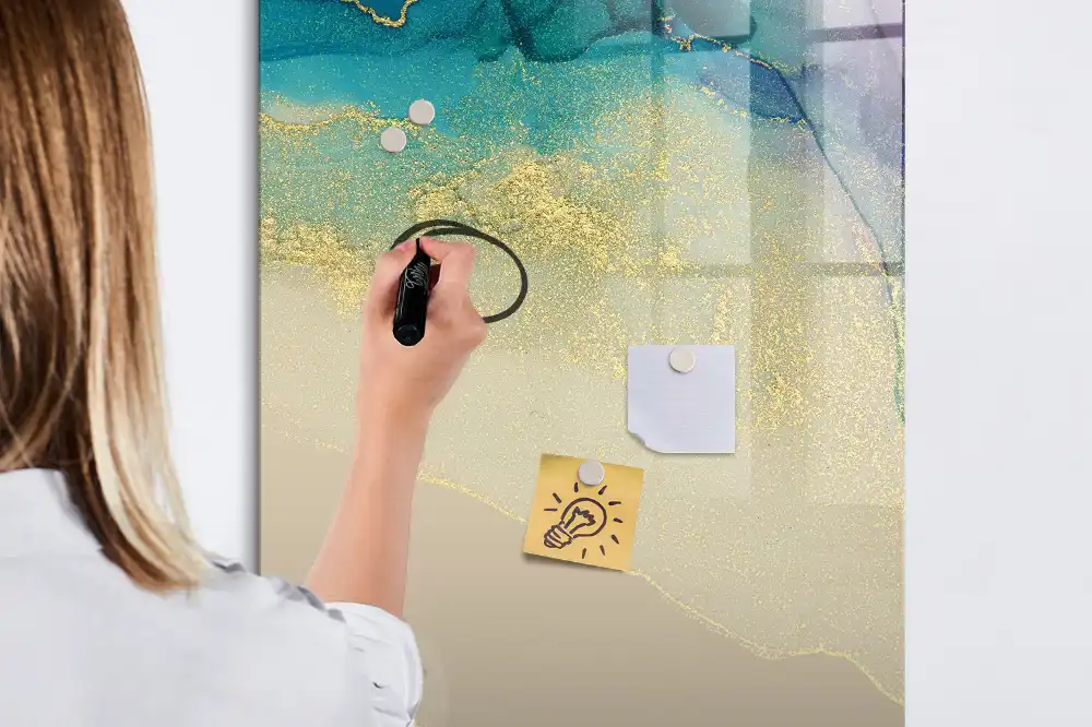 Tableau magnétique avec feutre pierre multicolore