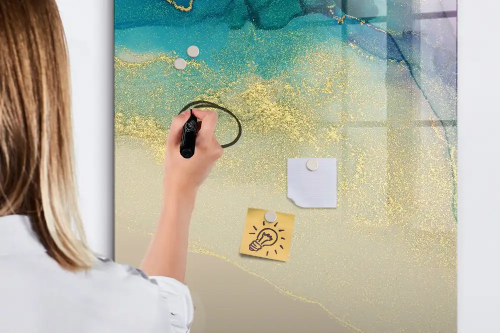 Tableau magnétique avec feutre pierre multicolore