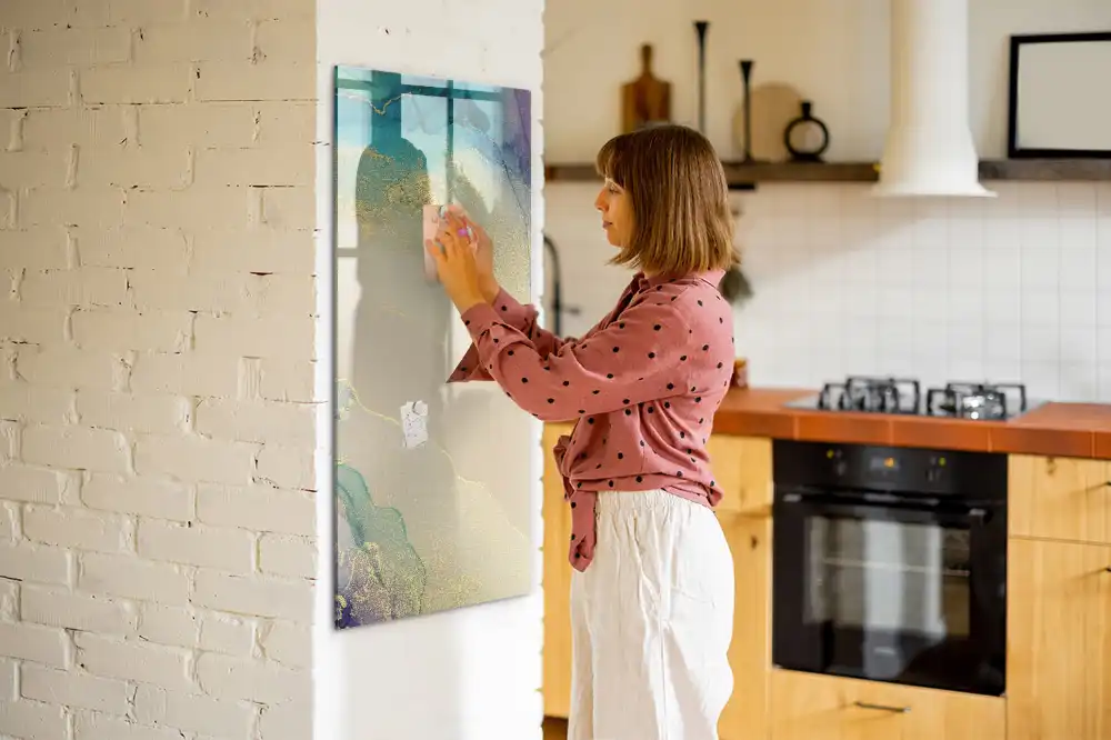 Tableau magnétique avec feutre pierre multicolore