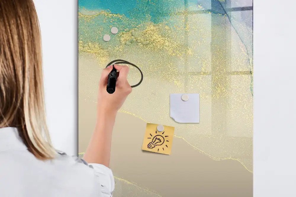 Tableau magnétique avec feutre pierre multicolore