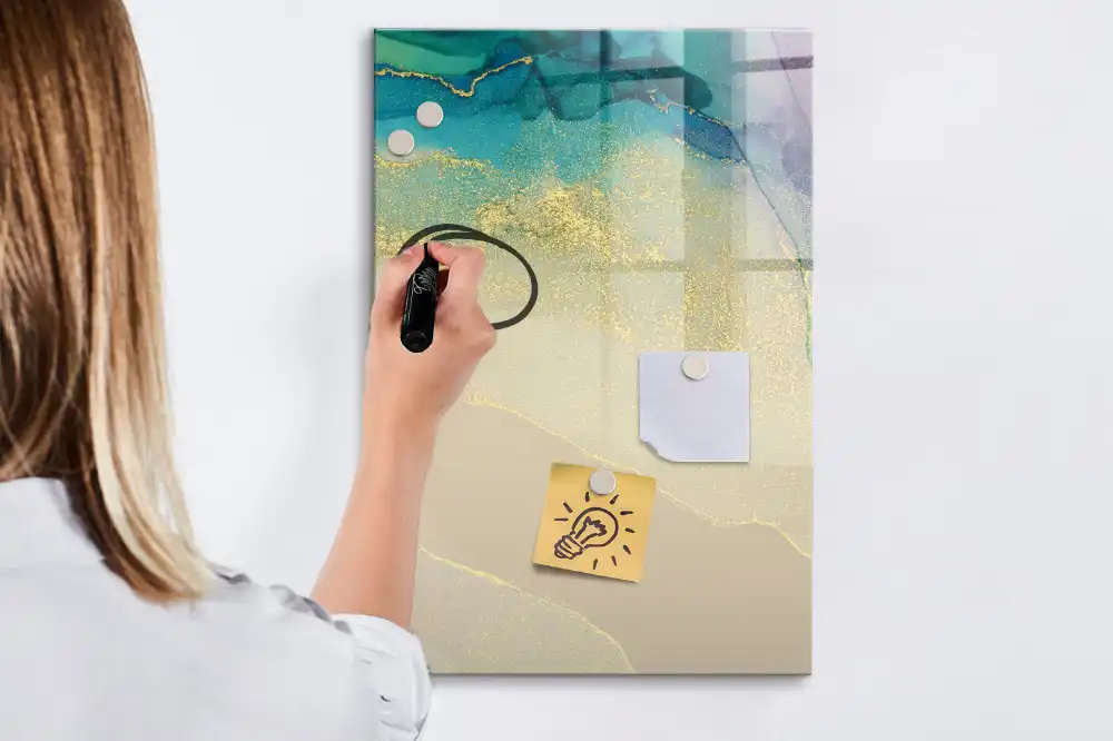 Tableau magnétique avec feutre pierre multicolore