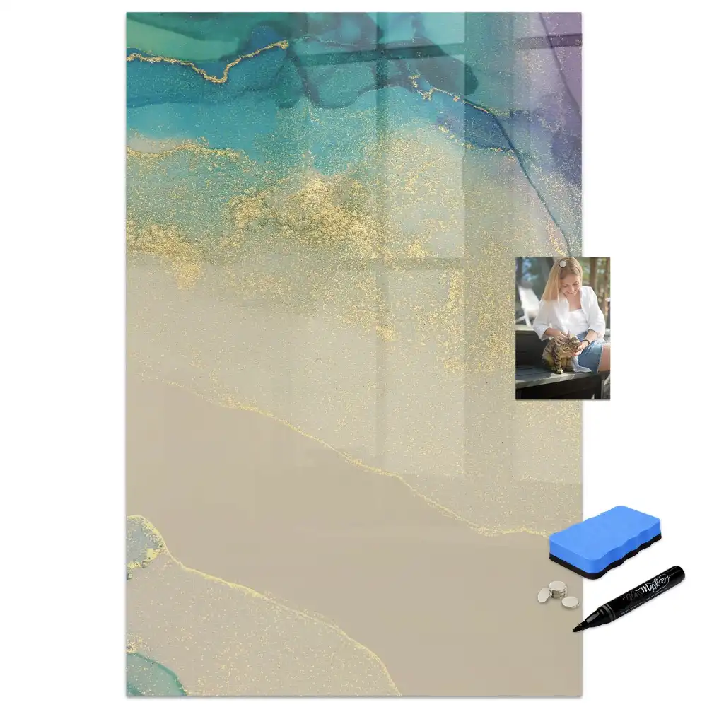 Tableau magnétique avec feutre pierre multicolore