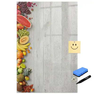 Tableau magnétique pour dessin motif récolte fraîche sur bois